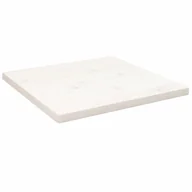 Meble modułowe i akcesoria - vidaXL Blat stołu, biały, 50x50x2,5cm, lite drewno sosnowe, kwadratowy - miniaturka - grafika 1