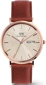 Zegarki męskie - Zegarek Daniel Wellington DW00100829 Classic Day Display St Mawes Rose Gold Champagne - miniaturka - grafika 1