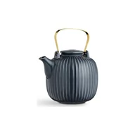 Dzbanki i imbryki - Antracytowy porcelanowy dzbanek do herbaty Kähler Design Hammershoi, 1,2 l - miniaturka - grafika 1