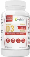 Witaminy i minerały - TOMASZ KACZMARCZYK WISH GROUP Wish Witamina D3 4000 IU Natural Vegan Vitamins 120 kapsułek - miniaturka - grafika 1