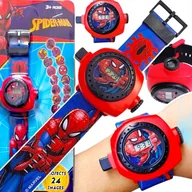 Figurki dla dzieci - SPIDERMAN ZEGAREK 3D Z PROJEKTOREM CZŁOWIEK PAJĄK WYŚWIETLA OBRAZKI IKONY - miniaturka - grafika 1