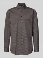 Koszule męskie - Koszula biznesowa o kroju regular fit z kołnierzykiem typu kent - miniaturka - grafika 1