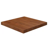 Meble modułowe i akcesoria - Kwadratowy blat do stolika, ciemnobrązowy, 50x50x4 cm, lity dąb! Lumarko! - miniaturka - grafika 1