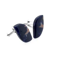 Spinki do mankietów i krawatów - Spinki do mankietów Sodalit (S907) Srebro [925] - miniaturka - grafika 1