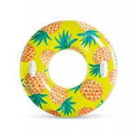 Materace dmuchane i koła do pływania - Koło dmuchane z uchwytami Ananas - miniaturka - grafika 1