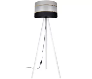 Lampa podłogowa CORAL 1xE27/60W/230V biały/czarny/szary/złoty - Lampy stojące - miniaturka - grafika 1