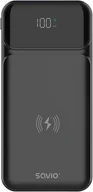 Powerbanki - SAVIO BA-09 POWERBANK 10000 mAh, czarny, ładowanie indukcyjne - miniaturka - grafika 1