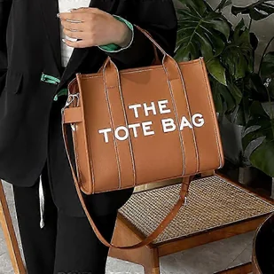 Torba podróżna dla kobiet Crossbody Damska torebka Nowa solidna litera Letter Leisure Duża torba Pu Luksusowa moda na rok 2023 brązowy - Torby podróżne - miniaturka - grafika 1