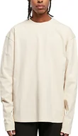 Koszulki męskie - Urban Classics Męska koszulka z długim rękawem Ultra Heavy Oversized z długim rękawem, biały piasek, XL, Whitesand, XL - miniaturka - grafika 1