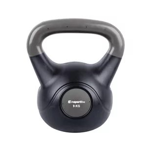 InSportLine Hantla bitumiczna Kettlebell Dark 9 kg 1IN-10758 - Kettlebell - miniaturka - grafika 1