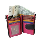 Portfele - Portfel Damski Skórzany Peterson Skóra Licowa Średni Z Suwakami Na Zewnątrz I Zapinką PTN D24 15,5 x 10 x 3,5 [cm] - miniaturka - grafika 1