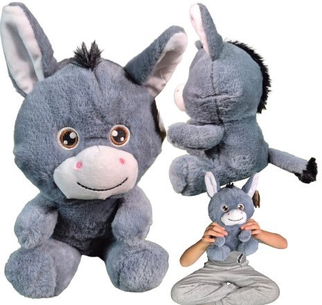 Maskotka Pluszowa OSIOŁEK Pluszak Osioł Przytulanka Zwierzątka ZOO Osiołki 24x19x18