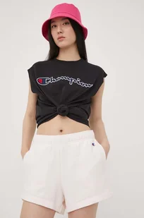 Champion szorty 115107 damskie kolor różowy gładkie medium waist 115107-BS012 - Spodnie sportowe damskie - miniaturka - grafika 1