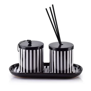 Zestaw zapachowy świeca z dyfuzorem 23 x 9 x 9 cm biało-czarny - Zapachy do domu - miniaturka - grafika 1