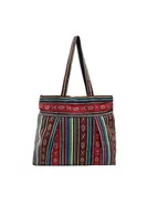 Torebki damskie - DreiMaster Vintage Women's Ethno-Shopper, czerwony wielokolorowy, czerwony, wielokolorowy. - miniaturka - grafika 1