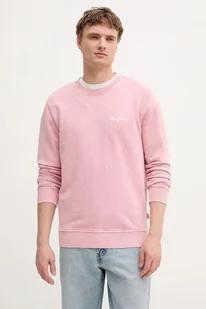 Pepe Jeans bluza bawełniana męska kolor różowy wzorzysta PM582918 - Bluzy męskie - miniaturka - grafika 1