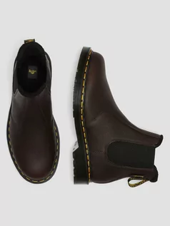 Botki damskie - Dr. Martens Skórzane sztyblety w kolorze ciemnobrązowym - grafika 1