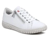 Sneakersy damskie - Buty damskie sportowe sneakersy białe skórzane Rieker N0900-81-38 - miniaturka - grafika 1