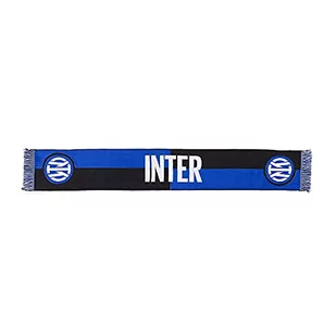 Inter Szalik Nowy Logo Jaquard, Różne Kolory, Stadion Unisex-Adult Szachy Czarny/Niebieski, Jeden Rozmiar - Apaszki i szaliki damskie - miniaturka - grafika 1