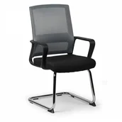 Fotele i krzesła biurowe - B2B Partner Krzesło konferencyjne Low, szary 407023 - miniaturka - grafika 1