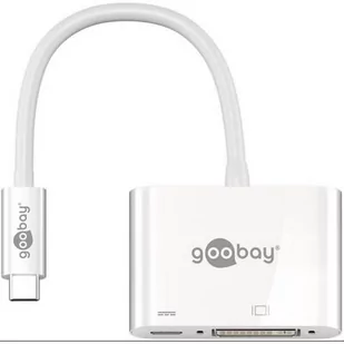 Goobay urządzenie USB-C -adapter DVI, PD, biały, 0.15 m, torebka plastikowa Rozszerzona USB-C w celu złącze DVI 4040849621086 - Kable USB - miniaturka - grafika 2