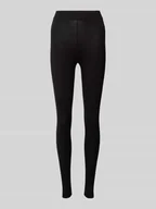 Legginsy - Legginsy o kroju skinny fit w jednolitym kolorze model ‘LIVE LOVE NEW’ - miniaturka - grafika 1
