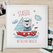 Albumy fotograficzne - Duży album na zdjęcia z nadrukiem dla chłopca z okazji narodzin - miniaturka - grafika 1