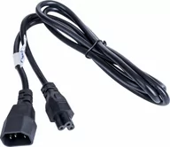 Kable - Kabel zasilający Akyga Kabel zasilający Akyga AK-NB-09A IEE C5 - C14 do notebooka (koniczynka) 250V/50Hz 2,5A 1,5m czarny - miniaturka - grafika 1