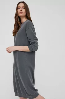 Sukienki - Answear Lab Lab sukienka bawełniana damska kolor szary - grafika 1
