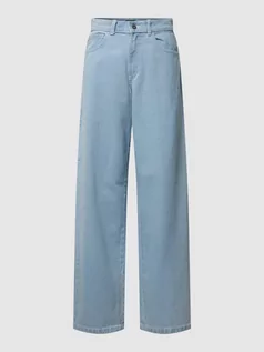 Spodnie damskie - Jeansy o kroju baggy fit z czystej bawełny - grafika 1