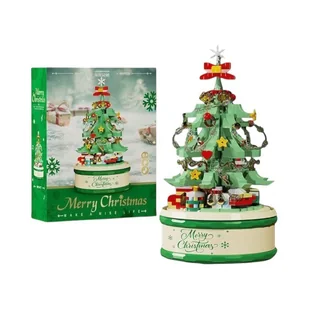 KLOCKI ŚWIĄTECZNE – CHOINKA LED Z POZYTYWKĄ I DŹWIĘKIEM 683 ELEMENTY 6+ - Klocki - miniaturka - grafika 1