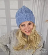 Czapki i chusty sportowe męskie - Stylowa damska czapka zimowa beanie - miniaturka - grafika 1