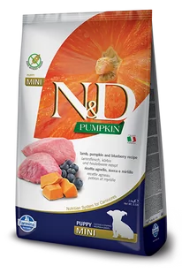 Farmina N&D Pumpkin Grain Free Lamb&Blueberry Puppy Mini 2,5 kg - Sucha karma dla psów - miniaturka - grafika 1