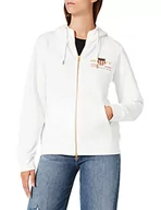 Bluzy damskie - GANT Damska bluza z kapturem Archive Shield z zamkiem błyskawicznym, Skorupa jajka, L - miniaturka - grafika 1