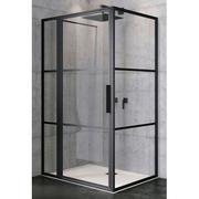 Kabiny prysznicowe - Riho Grid GB203 kabina prysznicowa 110x100 cm prostokątna czarny mat/szkło Grid G004018121 - miniaturka - grafika 1
