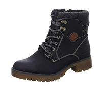 Kozaki damskie - Tom Tailor Damskie 4290100023 modne kozaki, czarne, 37 EU, czarny, 37 EU - miniaturka - grafika 1