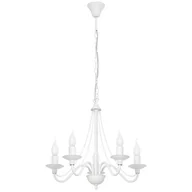 Lampy sufitowe - Aldex Żyrandol 5-pł róża biały 397F - 397F - miniaturka - grafika 1