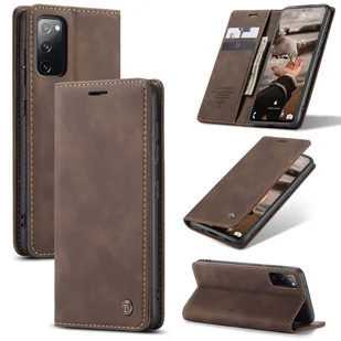 Pokrowiec König Design kompatybilny z Samsung Galaxy S20 FE z syntetycznej skóry - brązowe etui na telefon komórkowy - Etui i futerały do telefonów - miniaturka - grafika 1