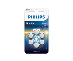 Philips Zinc Air Minicells ZA675 6 sztuk ZA675B6A/00 - Baterie i akcesoria - miniaturka - grafika 1