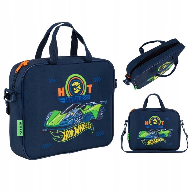 Torba na dokumenty dla chłopca teczka z rączką na plastykę Hot Wheels Kite