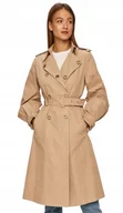 Płaszcze damskie - GUESS DAMSKI PŁASZCZ DAMSKI BEŻOWY Z PASKIEM DO KOLAN S GXB - miniaturka - grafika 1