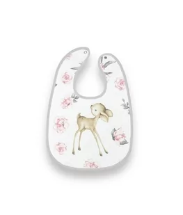 Śliniaczek na napkę "S" 23x17,5 cm SŁODKA SARENKA RÓŻ - Śliniaki i fartuszki - miniaturka - grafika 1