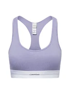 Biustonosze - Calvin Klein Biustonosz damski Kobiety Bawełna lila jednolity, S - miniaturka - grafika 1