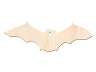 Ozdoby bożonarodzeniowe - PartyShow Zawieszka drewniana Nietoperz - 10 cm - 1 szt. - miniaturka - grafika 1