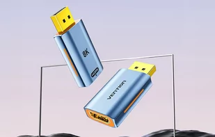 Adapter HDMI żeński - Display Port męski Vention HFMH0 8K (niebieski) - Adaptery i przejściówki - miniaturka - grafika 3