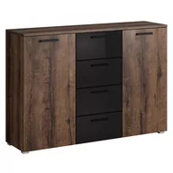 Komody - Komoda ORATORIO kolor ciemny brąz styl klasyczny hakano - FURNITURE/SIDEBOARD/HEL/ORATORIO/OAKMON+BLACK - miniaturka - grafika 1