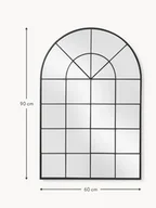 Lustra - Lustro ścienne z metalową ramą Clarita witraż lustro okno Westwing - miniaturka - grafika 1