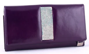CV 140 Swarovski kolekcja Giovani skórzany portfel damski fioletowy CV 140 - Portfele - miniaturka - grafika 1