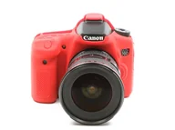 Akcesoria fotograficzne - EasyCover osłona gumowa dla Canon 70D czerwona - miniaturka - grafika 1