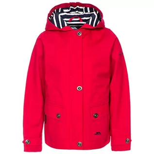 Kurtki i płaszcze dla dziewczynek - Trespass Trespass Dziewczęca Seastream wodoodporna kurtka przeciwdeszczowa z kapturem Czerwony 9-10 FCJKRATR0001_RED9/10 - grafika 1